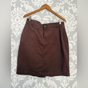 4/$25 • Tommy Hilfiger‎ Brown Cotton Midi Skirt